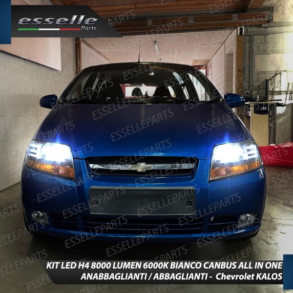 Conversione Fari Full LED 8000 Lumen 6000K Bianco Chevrolet Kalos