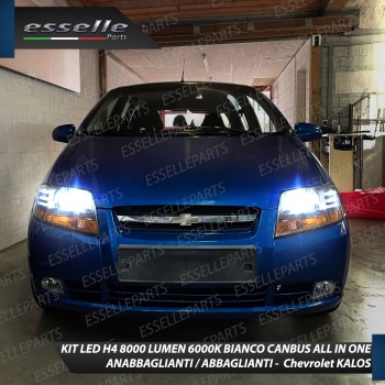 Conversione Fari Full LED 8000 Lumen 6000K Bianco Chevrolet Kalos