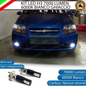 Kit Full LED H3 7000 Lumen Fendinebbia Chevrolet Kalos