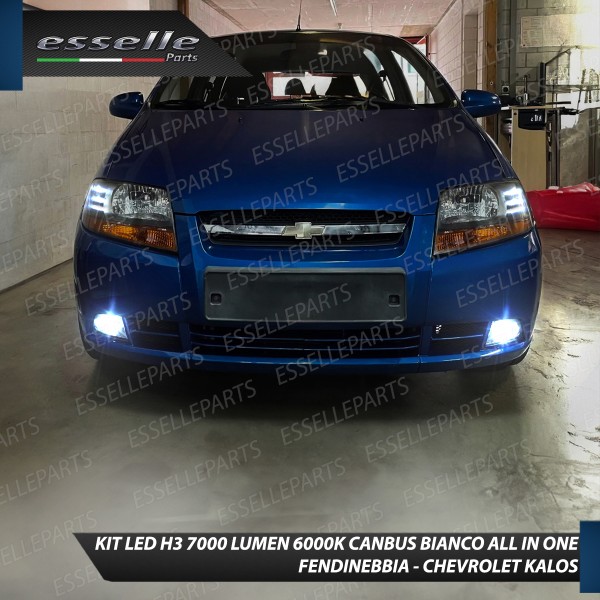 Kit Full LED H3 7000 Lumen Fendinebbia Chevrolet Kalos