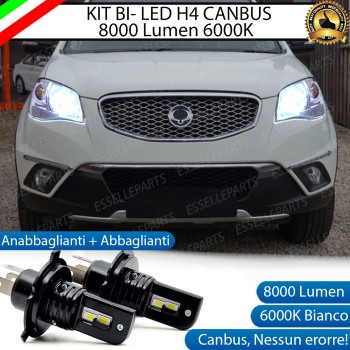 Kit Full LED H4 8000 Lumen 6000K Bianco per SSANGYONG KORANDO MK3