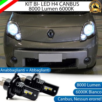 Kit Full LED H4 8000 Lumen 6000K Bianco per RENAULT KANGOO MK2
