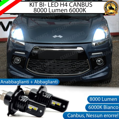 Kit Full LED H4 8000 Lumen 6000K Bianco per LIGIER JS50 PRE-RESTYLING