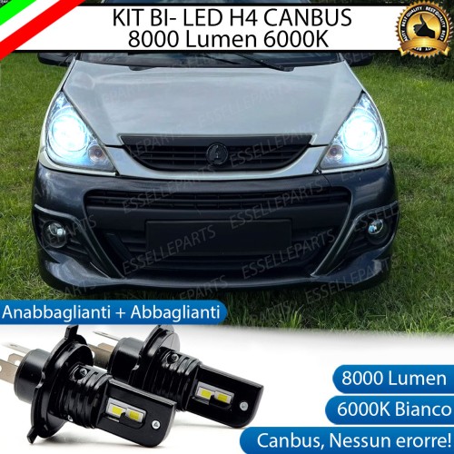 Kit Full LED H4 8000 Lumen 6000K Bianco per AIXAM IMPULSION