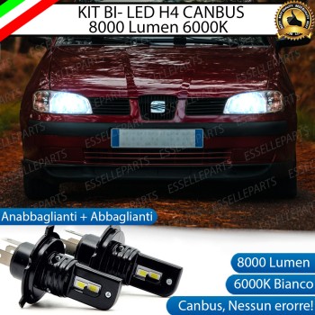 Kit Full LED H4 8000 Lumen 6000K Bianco per SEAT IBIZA 6K2