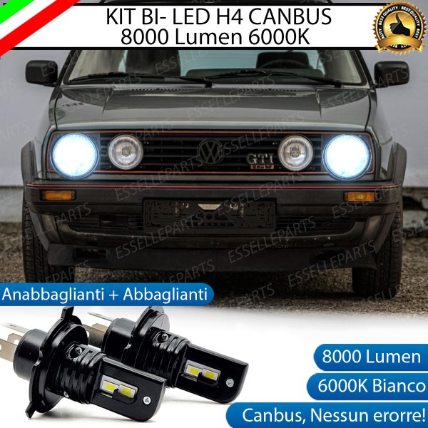 Kit Full LED H4 8000 Lumen 6000K Bianco per VW GOLF MK2