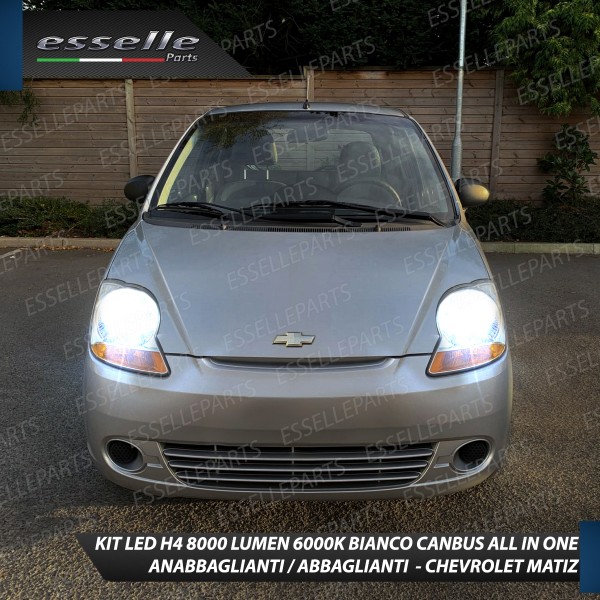 Conversione Fari Full LED 8000 Lumen 6000K Bianco Chevrolet Matiz