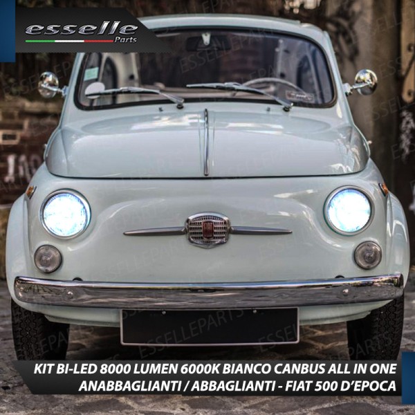 Kit Full LED H4 8000 Lumen 6000K Bianco per FIAT 500 D'EPOCA