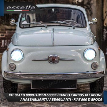 Kit Full LED H4 8000 Lumen 6000K Bianco per FIAT 500 D'EPOCA
