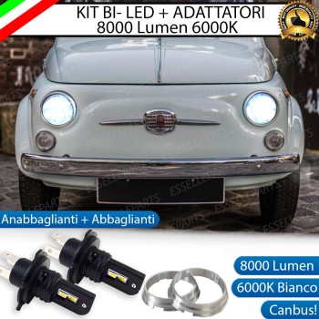 Kit Full LED H4 8000 Lumen 6000K Bianco per FIAT 500 D'EPOCA