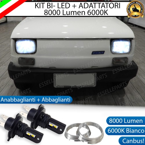 Kit Full LED H4 8000 Lumen 6000K Bianco per FIAT 126