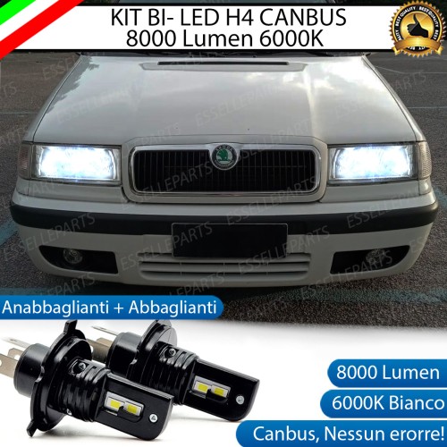 Kit Full LED H4 8000 Lumen 6000K Bianco per SKODA FELICIA