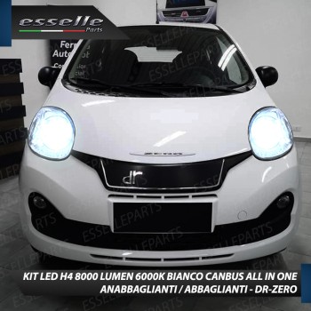 Kit Full LED H4 8000 Lumen 6000K Bianco per Dr-Zero