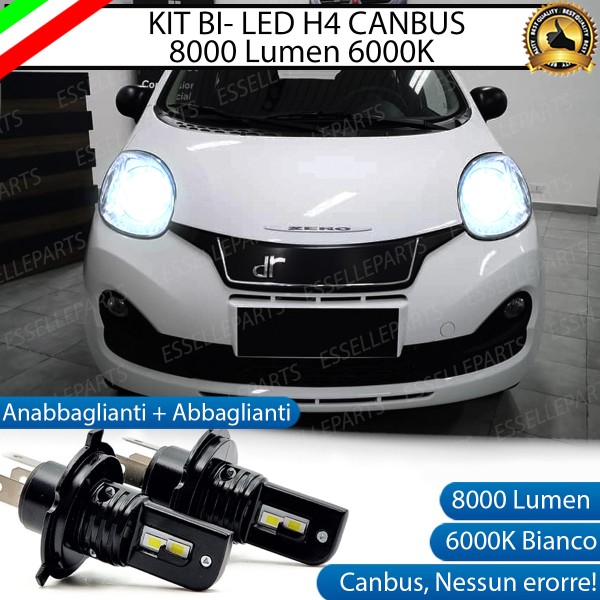Kit Full LED H4 8000 Lumen 6000K Bianco per Dr-Zero