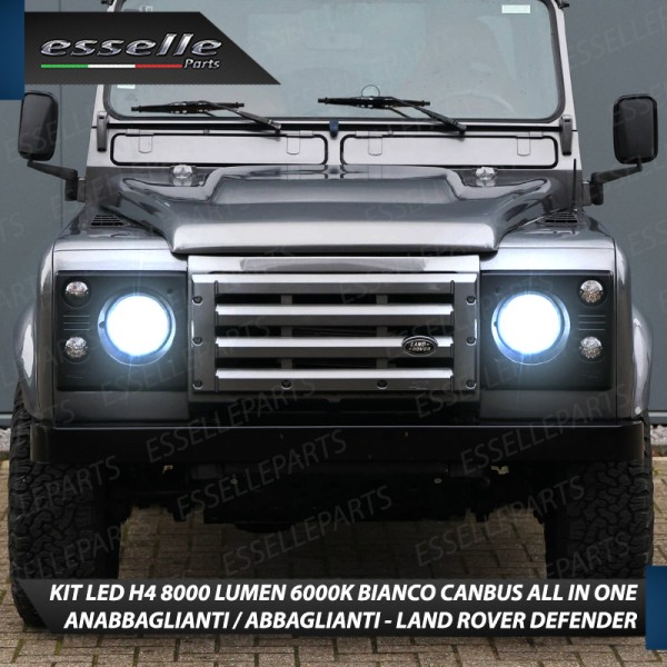 Kit Full LED H4 8000 Lumen 6000K Bianco per LAND ROVER DEFENDER