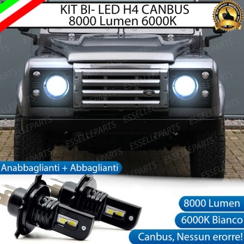 Kit Full LED H4 8000 Lumen 6000K Bianco per LAND ROVER DEFENDER