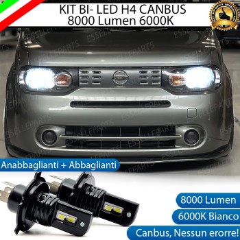 Kit Full LED H4 8000 Lumen 6000K Bianco per NISSAN CUBE