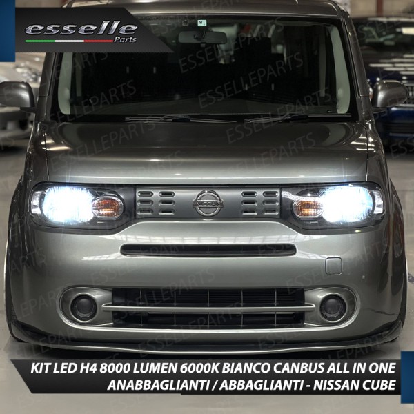 Kit Full LED H4 8000 Lumen 6000K Bianco per NISSAN CUBE