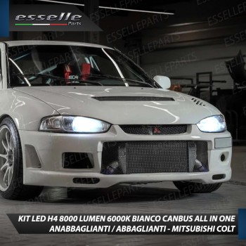 Kit Full LED H4 8000 Lumen 6000K Bianco per MITSUBISHI COLT MK5 Kit Full LED H4 8000 Lumen 6000K Bianco per MITSUBISHI COLT MK5