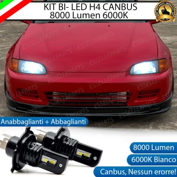 Kit Full LED H4 8000 Lumen 6000K Bianco per HONDA CIVIC 5G Kit Full LED H4 8000 Lumen 6000K Bianco per HONDA CIVIC 5G
