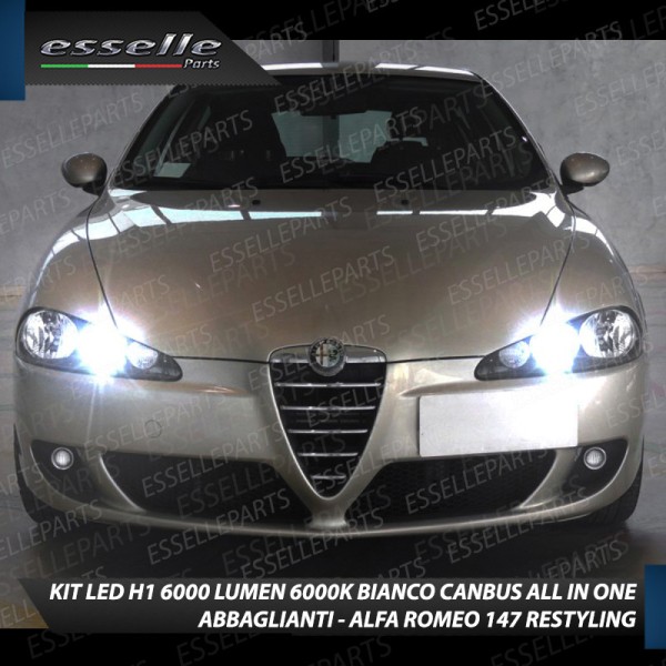 Kit Full LED coppia H1 - ULTRA COMPATTA - 6000 LUMEN abbaglianti per ALFA ROMEO 147 RESTYLING