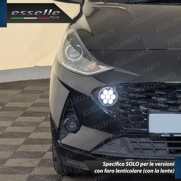 Kit Full LED HB3 6400 Lumen 6000K bianco HYUNDAI I10 MK3 Con Faro Lenticolare