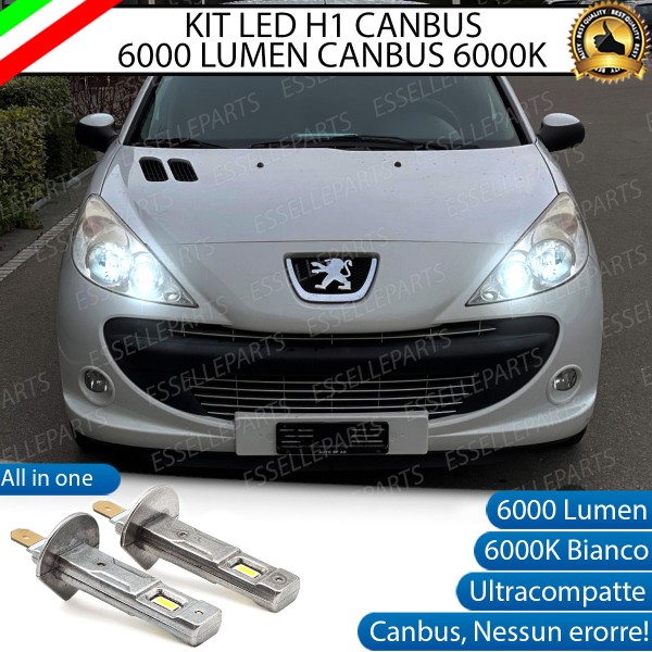 Kit Full LED coppia H1 - ULTRA COMPATTA - 6000 LUMEN abbaglianti per PEUGEOT 206+