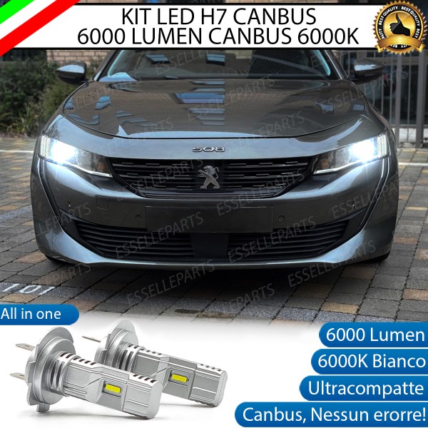 Kit Full LED coppia H7 6000 LUMEN Abbaglianti Specifici per PEUGEOT 508 MK2