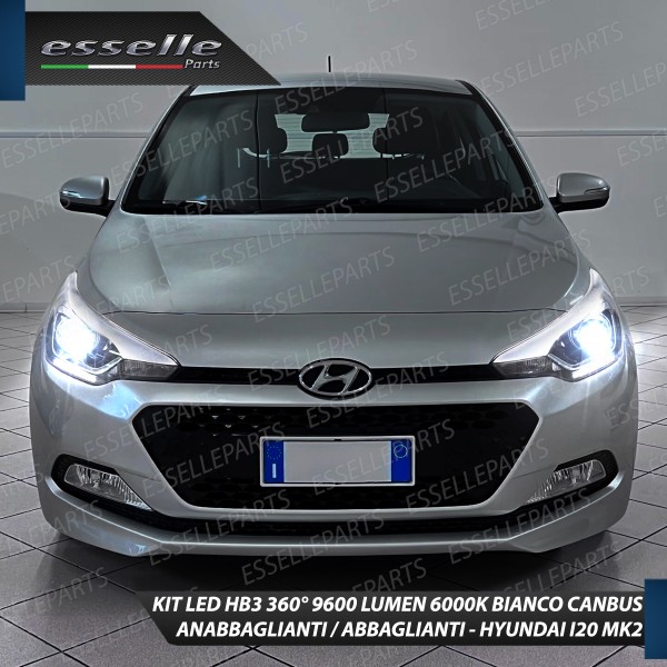 Conversione Fari Full LED 6000K Bianco HYUNDAI I20 MK2 con Fari Lenticolari