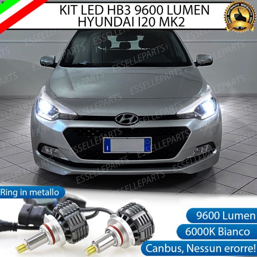 Kit Full LED HB3 9600 LUMEN Anabbaglianti Abbaglianti HYUNDAI I20 mk2 con fari lenticolari