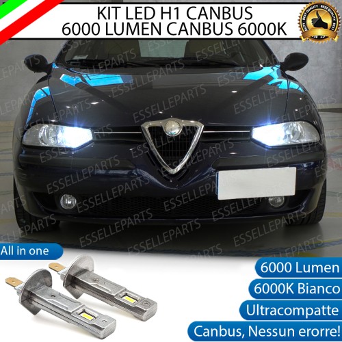 Kit Full LED coppia H1 - ULTRA COMPATTA - 6000 LUMEN abbaglianti per Alfa Romeo 156