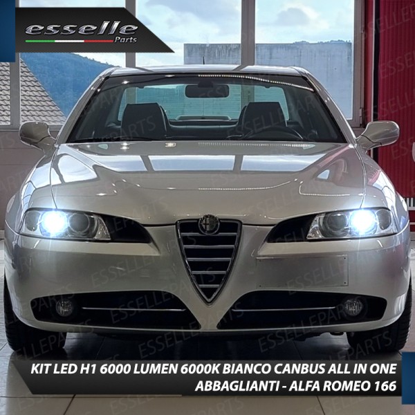 Kit Full LED coppia H1 - ULTRA COMPATTA - 6000 LUMEN abbaglianti per Alfa Romeo 166 Restyling