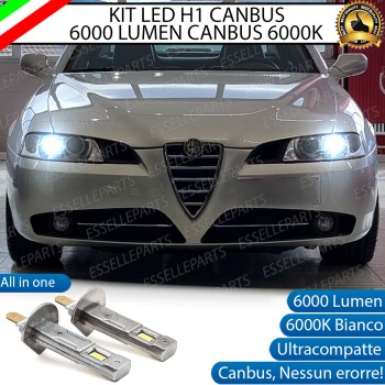 Kit Full LED coppia H1 - ULTRA COMPATTA - 6000 LUMEN abbaglianti per Alfa Romeo 166 Restyling