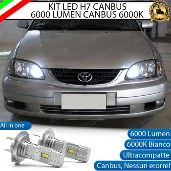 Kit Full LED coppia H7 6000 LUMEN Abbaglianti Specifici per TOYOTA AVENSIS MK1