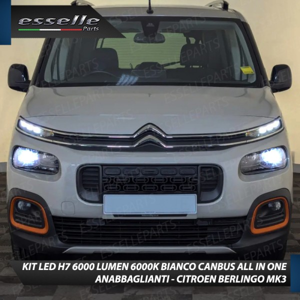 Kit Full LED Coppia H7 Ultra Compatta 6000 Lumen Anabbaglianti Per CITROEN BERLINGO MK3