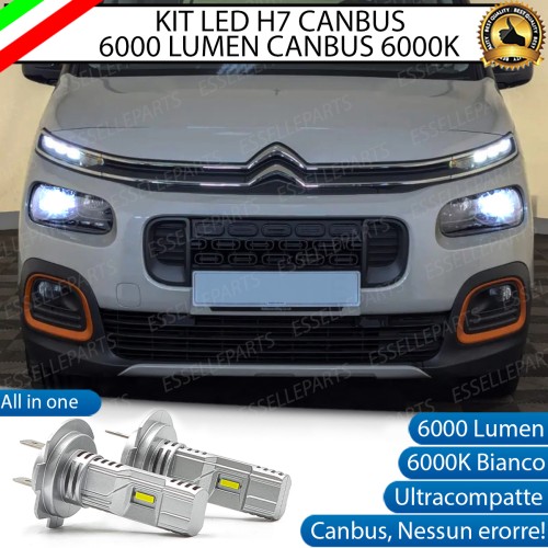 Kit Full LED Coppia H7 Ultra Compatta 6000 Lumen Anabbaglianti Per CITROEN BERLINGO MK3