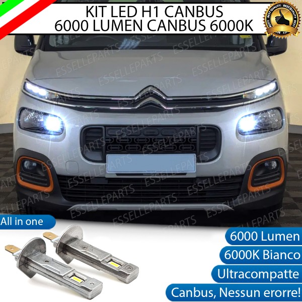 Kit Full LED coppia H1 - ULTRA COMPATTA - 6000 LUMEN abbaglianti per CITROEN BERLINGO MK3