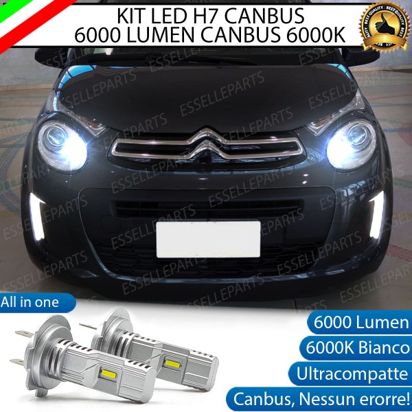 Kit Full LED coppia H7 6000 LUMEN Abbaglianti Specifici CITROEN C1 MK2