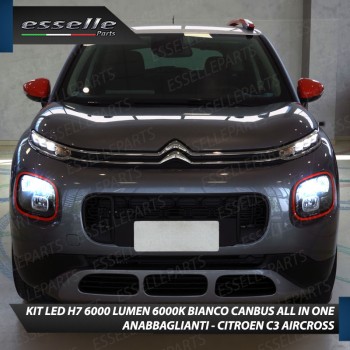 Kit Full LED Coppia H7 Ultra Compatta 6000 Lumen Anabbaglianti Per CITROEN C3 AIRCROSS