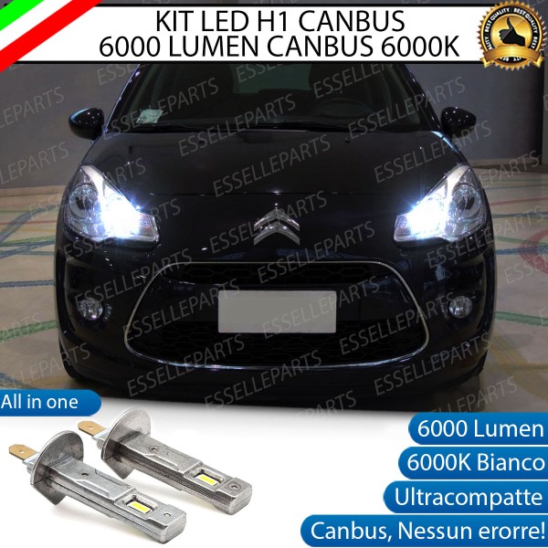Kit Full LED coppia H1 - ULTRA COMPATTA - 6000 LUMEN abbaglianti per CITROEN C3 MK2