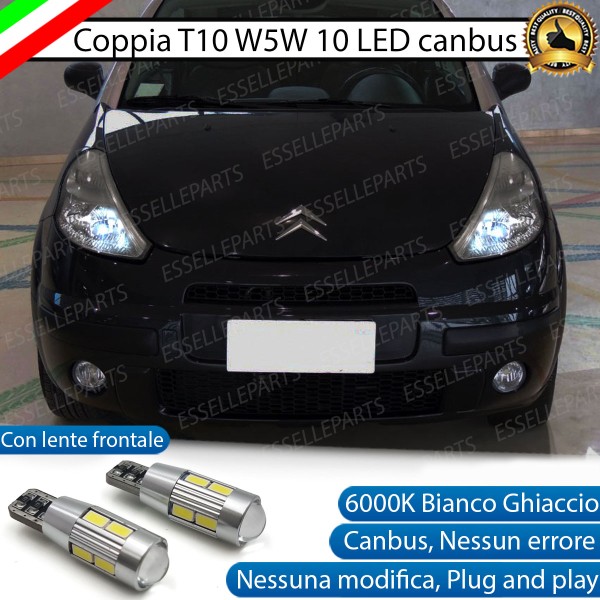 Luci posizione T10 W5W 10 LED Canbus Citroen C3 Pluriel