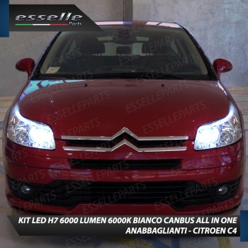 Kit Full LED Coppia H7 Ultra Compatta 6000 Lumen Anabbaglianti Per CITROEN C4
