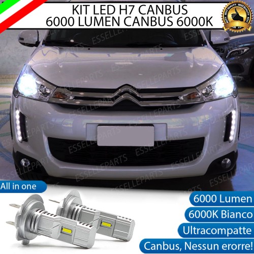 Kit Full LED Coppia H7 Ultra Compatta 6000 Lumen Anabbaglianti Per CITROEN C4 AIRCROSS