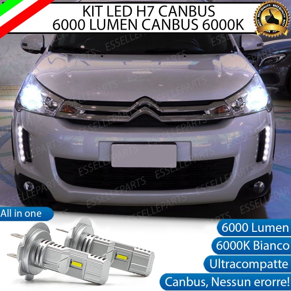 Kit Full LED Coppia H7 Ultra Compatta 6000 Lumen Anabbaglianti Per CITROEN C4 AIRCROSS