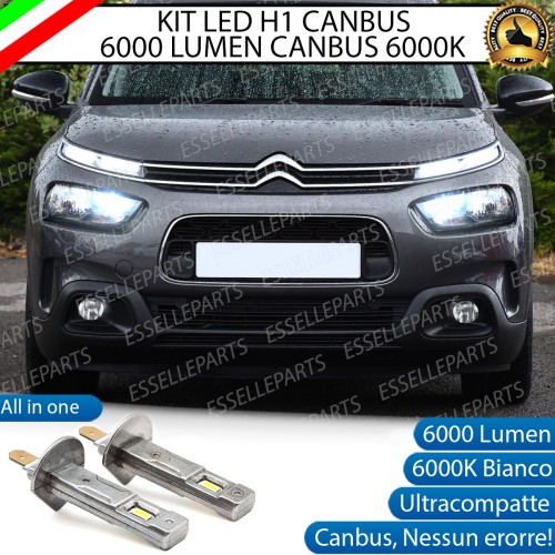 Kit Full LED coppia H1 - ULTRA COMPATTA - 6000 LUMEN abbaglianti per CITROEN C4 CACTUS RESTYLING