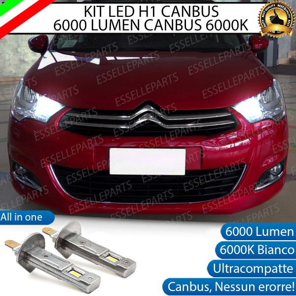 Kit Full LED coppia H1 - ULTRA COMPATTA - 6000 LUMEN abbaglianti per CITROEN C4 MK2