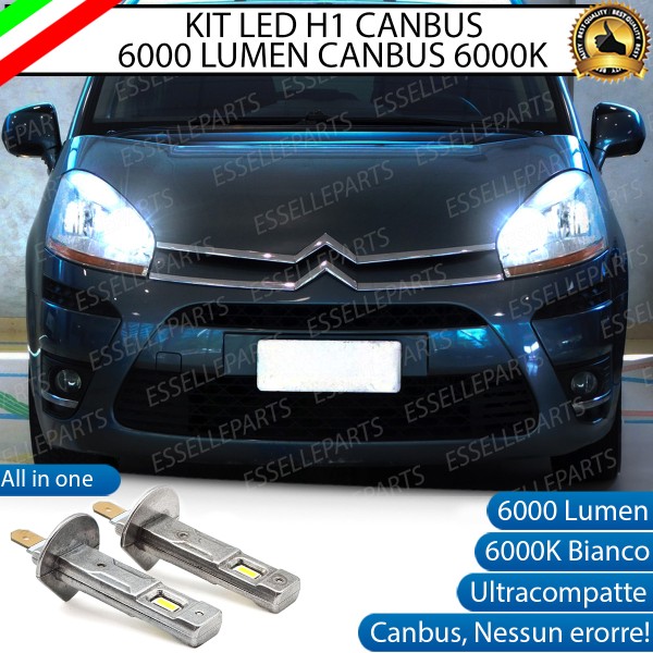 Kit Full LED coppia H1 - ULTRA COMPATTA - 6000 LUMEN abbaglianti per CITROEN C4 PICASSO
