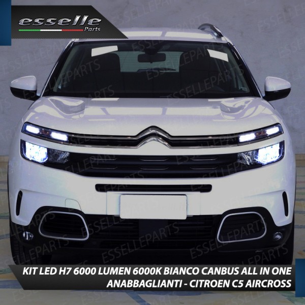 Kit Full LED Coppia H7 Ultra Compatta 6000 Lumen Anabbaglianti Per CITROEN C5 AIRCROSS