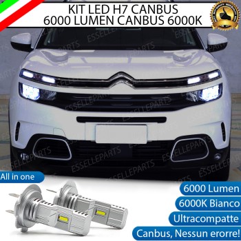 Kit Full LED Coppia H7 Ultra Compatta 6000 Lumen Anabbaglianti Per CITROEN C5 AIRCROSS