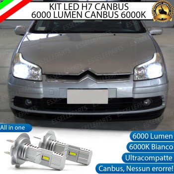 Kit Full LED Coppia H7 Ultra Compatta 6000 Lumen Anabbaglianti Per CITROEN C5 MK1 RESTYLING Kit Full LED Coppia H7 Ultra Compatta 6000 Lumen Anabbaglianti Per CITROEN C5 MK1 RESTYLING